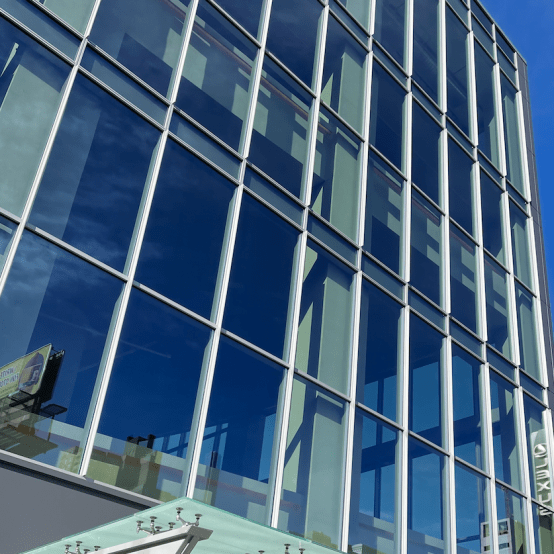 First side view of the Commercial Storefront for Lexus Dealership, Manhattan