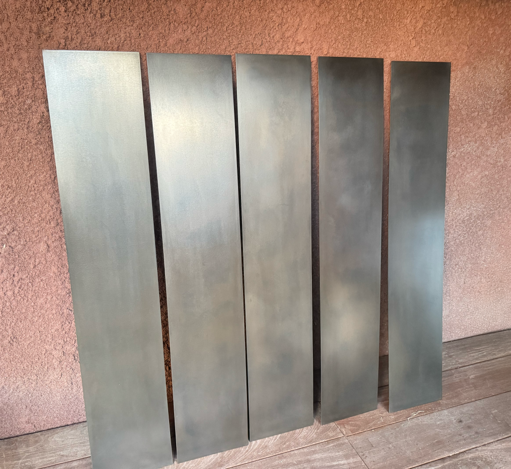 Custom Blackened Steel Finish