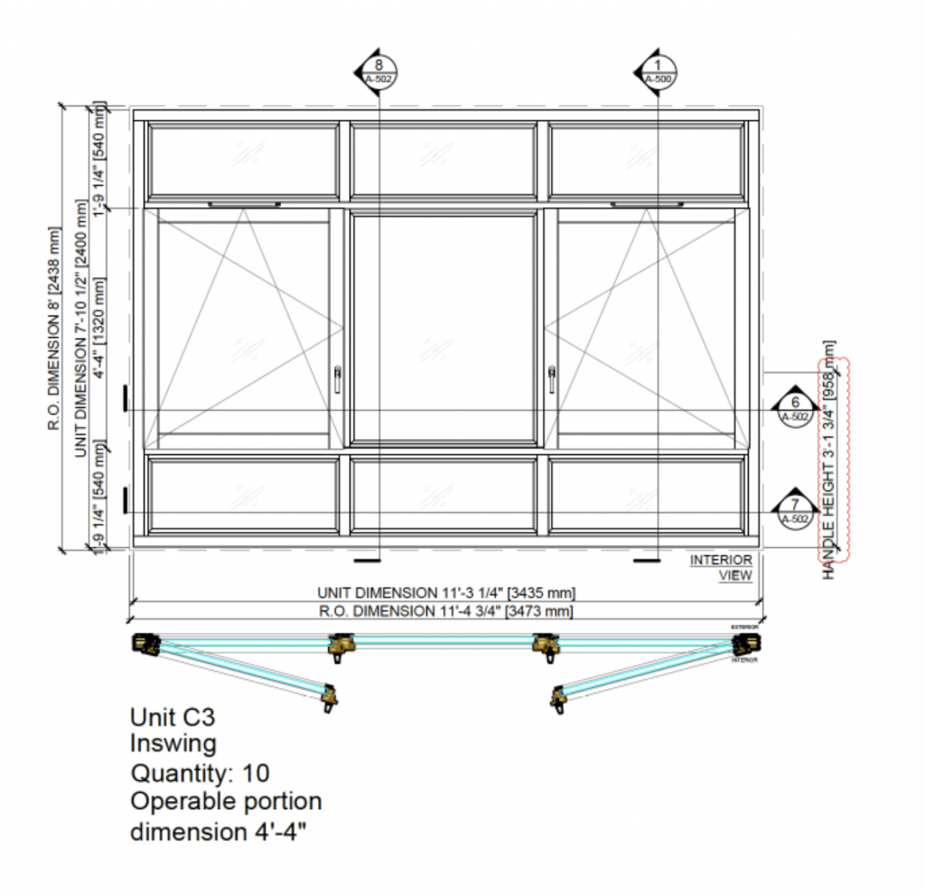 Wood-aluminum Window Drawing