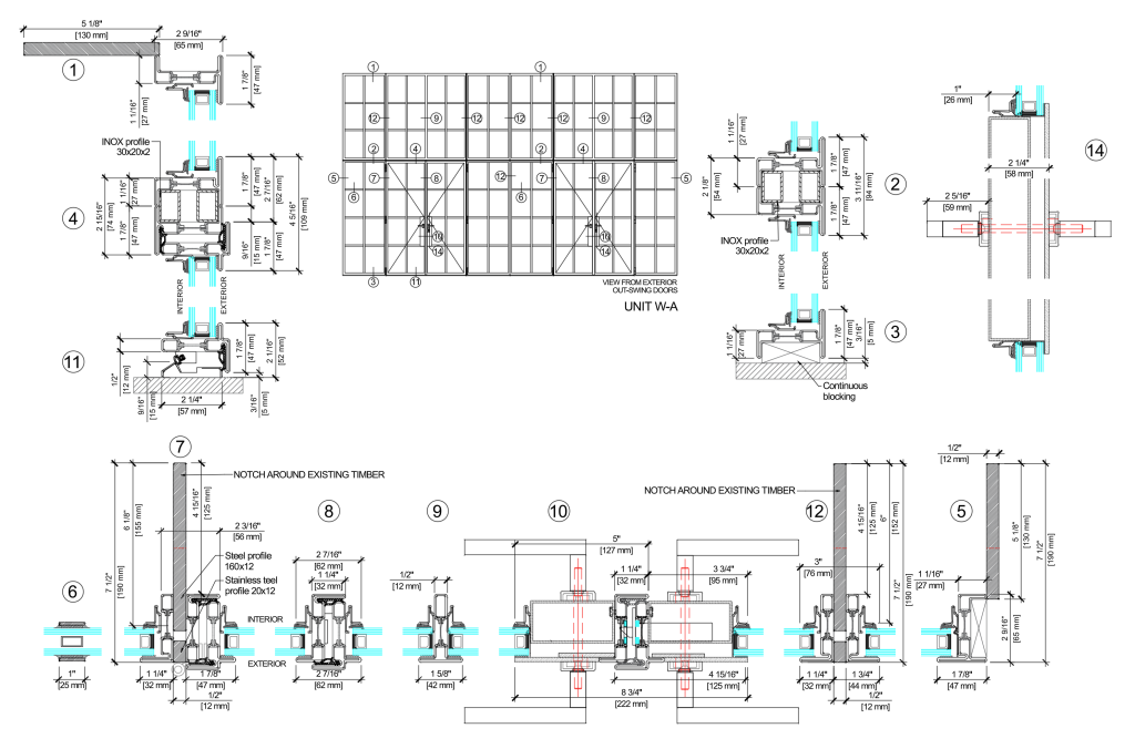 Open AWD Architectural Drawings of Custom Steel System